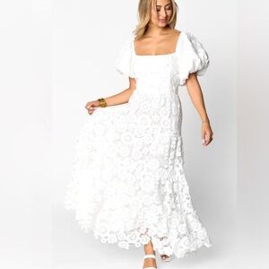 Buddy Love white lace maxi dress, XS